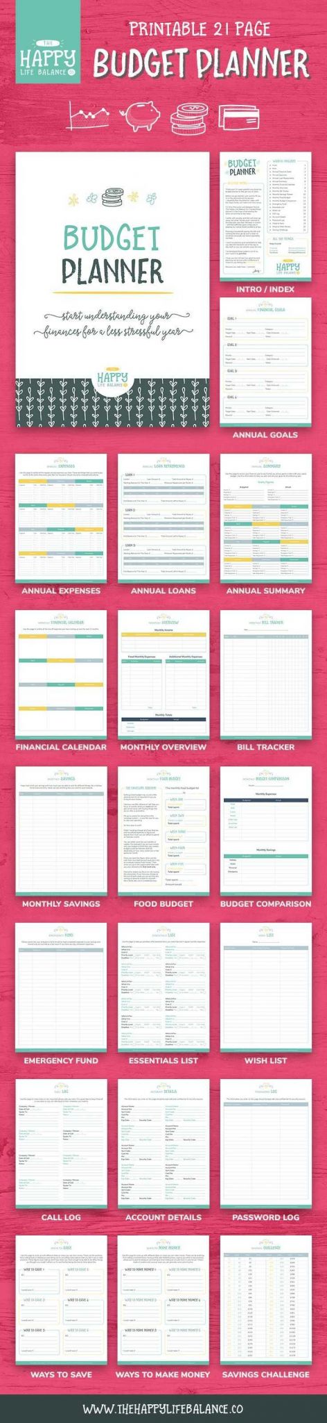 Blank Budget Worksheet Printable together with Start Understanding Your Finances with This 21 Page Bud Planner