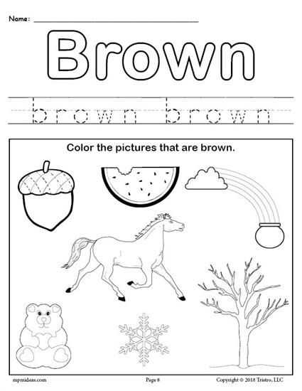 Brown Worksheets for Preschool or 1087 Best Worksheets Activities & Lesson Plans for Kids Images On