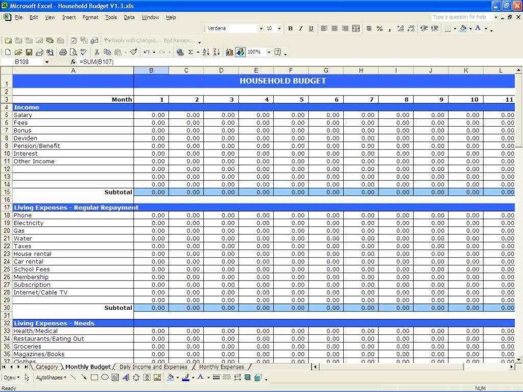 Budget Worksheet Excel Also Business Monthly Bud Worksheet Excel and Excel Spreadshee