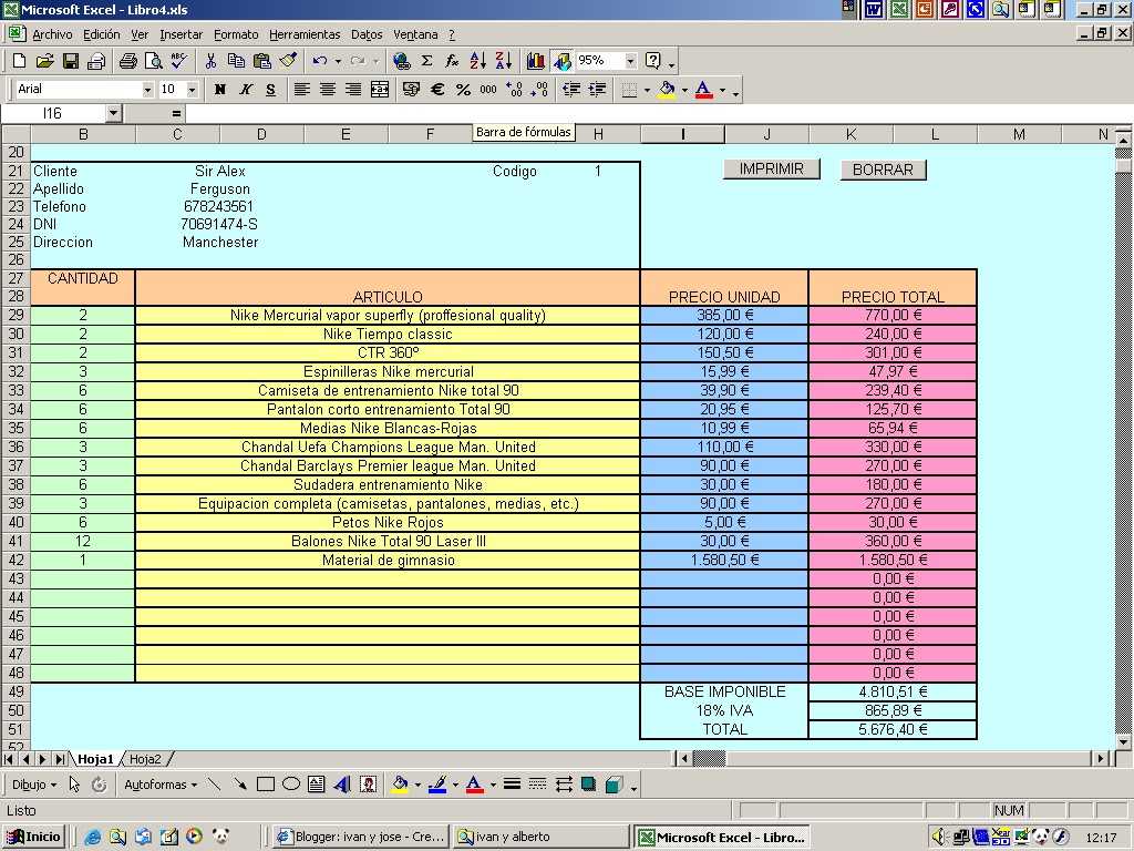 Budget Worksheet Excel or Ivan Y Jose