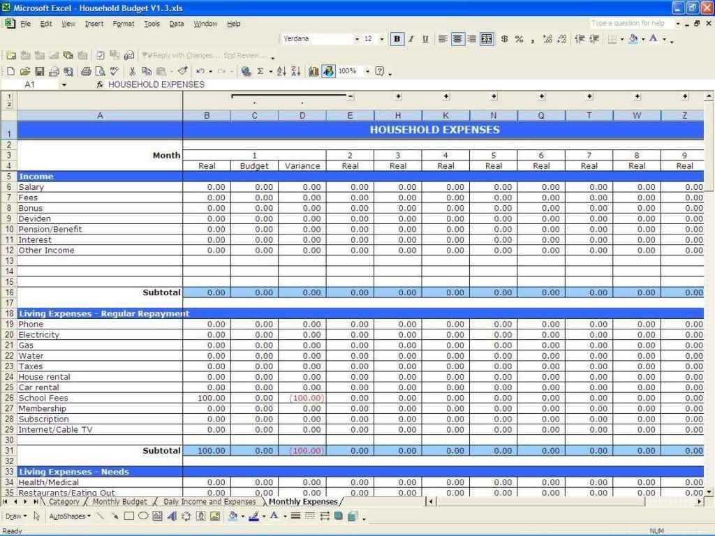 Budget Worksheet Template or Open source Data Center Infrastructure Management software S