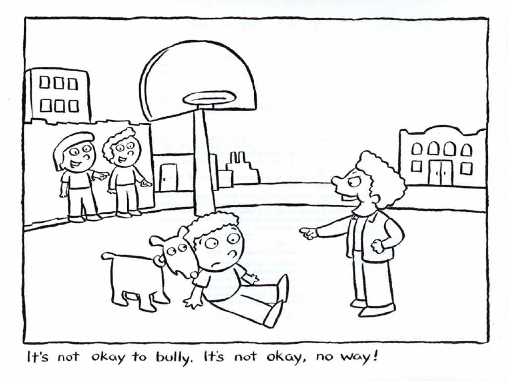 Bullying Worksheets for Elementary Students Also Stop Bullying Coloring Page Its Not Okay to Bully Book Gri