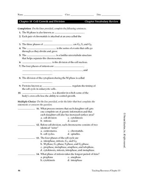 Chapter 10 Cell Growth and Division Worksheet Answer Key as Well as Free Worksheets Library Download and Print Worksheets