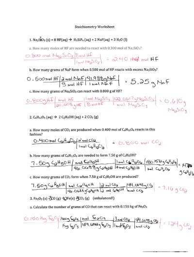 Chapter 6 Balancing and Stoichiometry Worksheet and Key together with Stoichiometry Worksheet 2