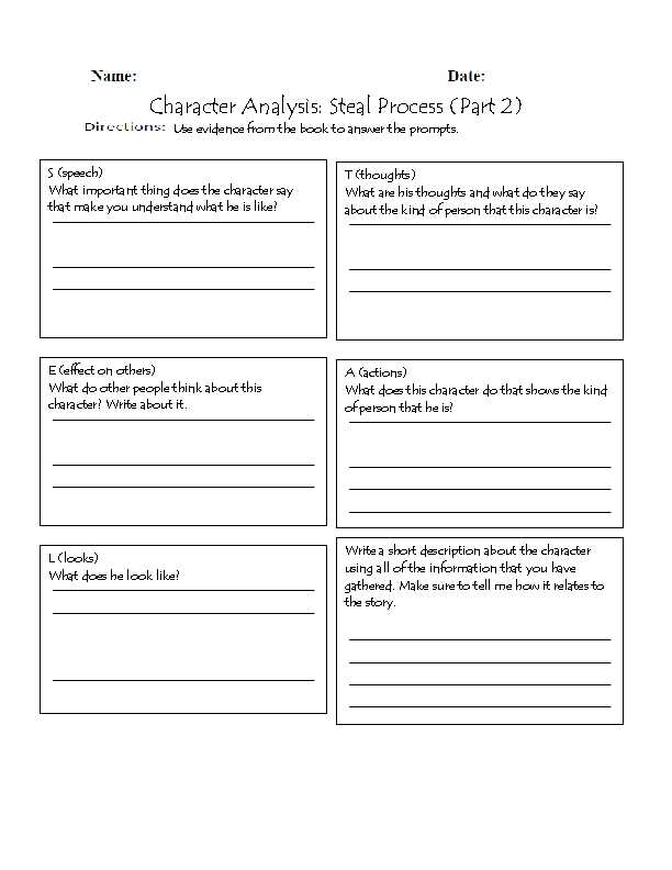 Character Traits Worksheet Pdf Also Character Analysis Character Worksheet School