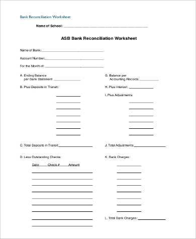 Checking Account Reconciliation Worksheet Along with Blank Bank Reconciliation Template Staruptalent