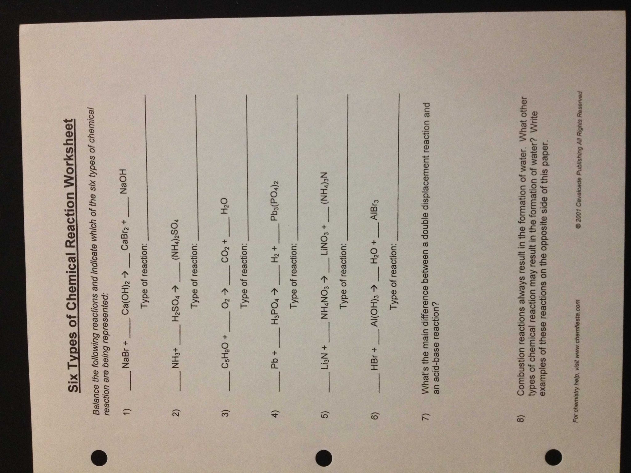 Chemical Bonding Review Worksheet Answers as Well as Types Chemical Reaction Worksheet Ch 7 Answers Fresh Ionic