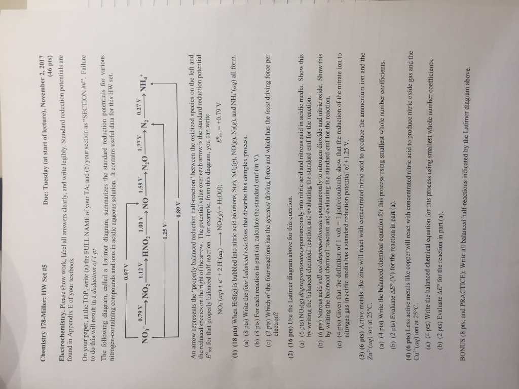 Chemistry Worksheet Matter 1 Answer Key Also Due Tuesday at Start Lecture November 2 20 Chegg