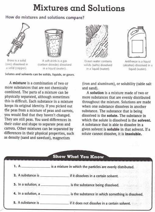 Chemistry Worksheet Types Of Mixtures Answers or 44 Best Mixtures and solutions Images On Pinterest