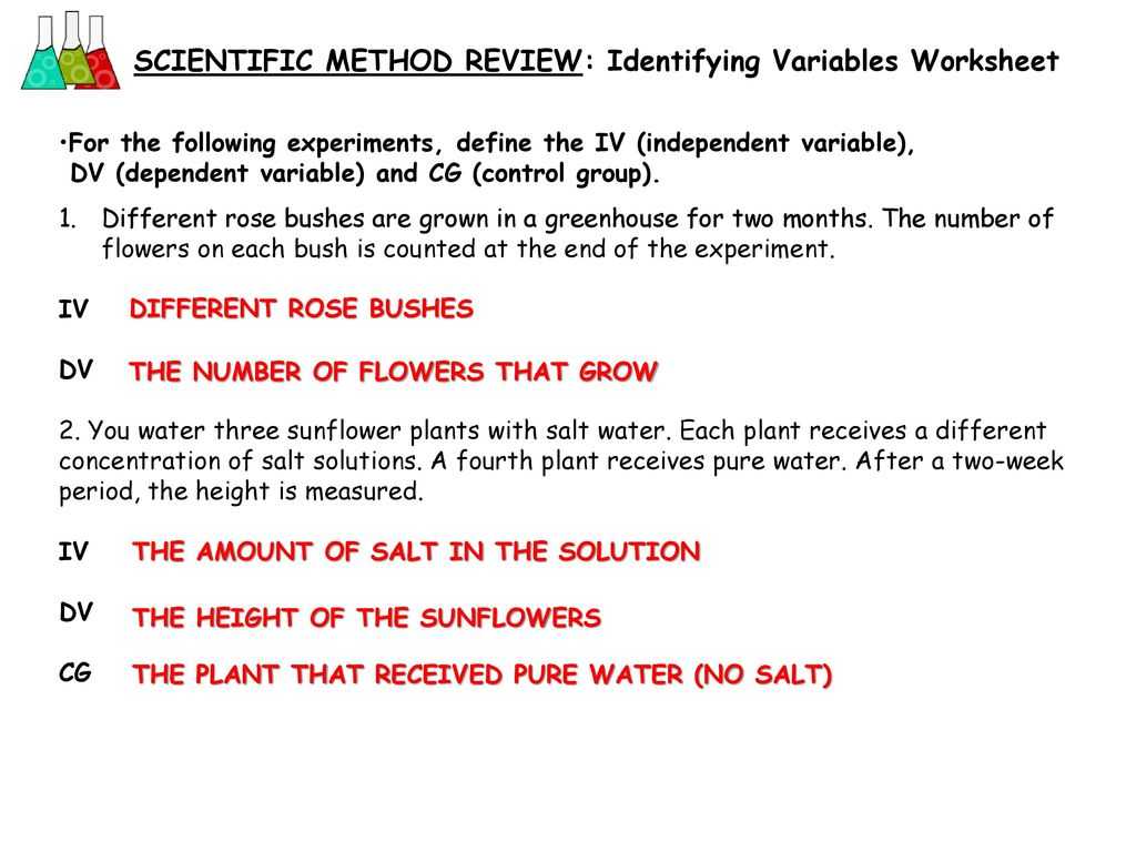 Child Development Principles and theories Worksheet Answers with Scientific Method Review Identifying Variables Worksheet