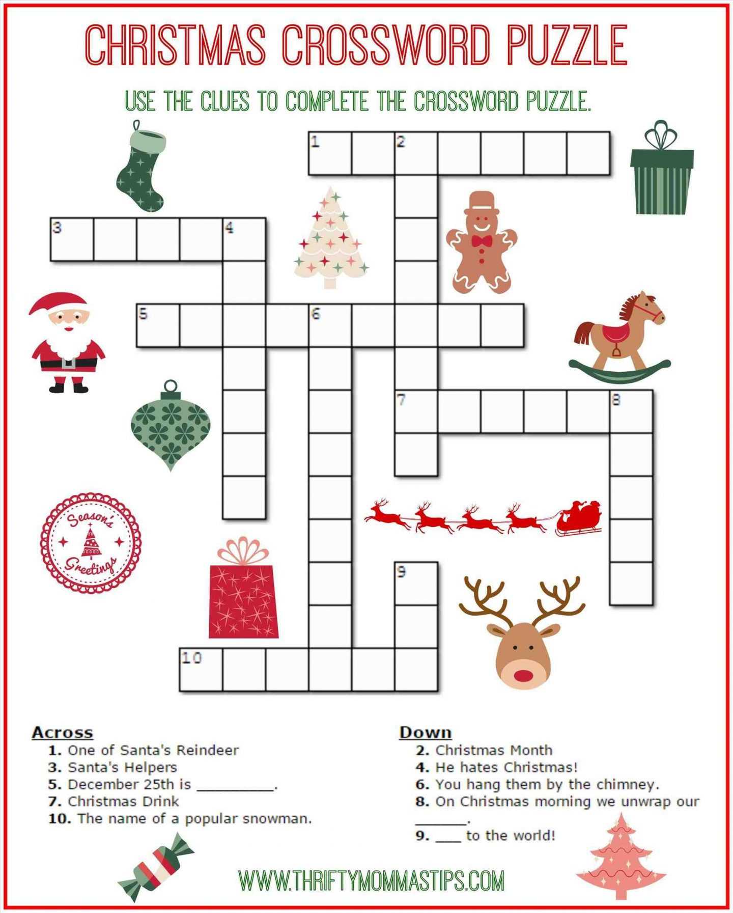 Christmas Worksheets for Middle School or Christmas Math Crossword Puzzles Best Math Word Search Worksheets