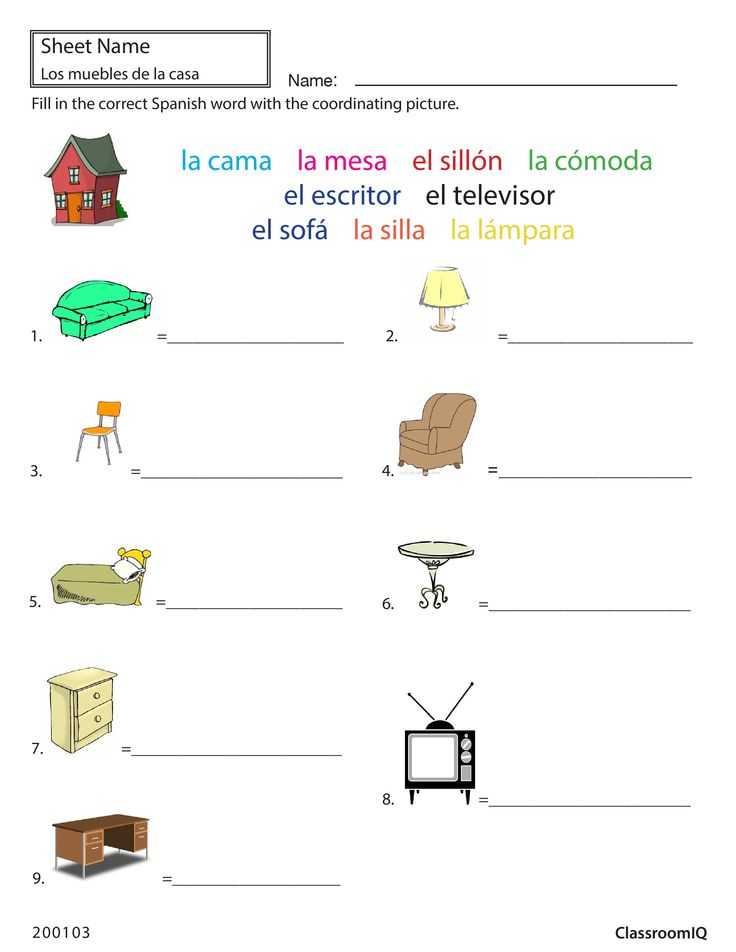 Classroom Objects In Spanish Worksheet Free together with 27 Best Spanish Worksheets Level 1 Images On Pinterest