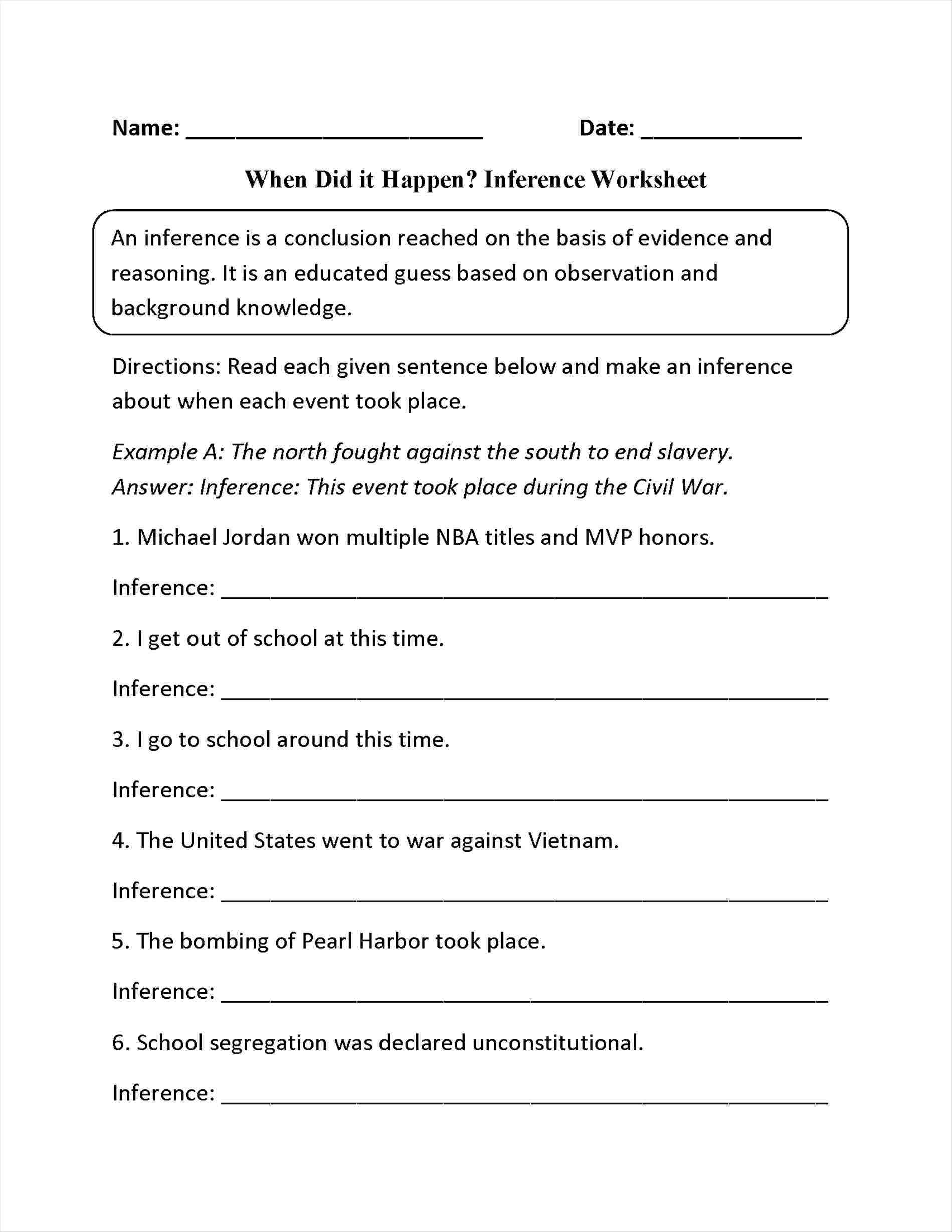 Compare and Contrast Worksheets 2nd Grade as Well as Drawing Conclusions Worksheets Middle School Gallery Worksheet for