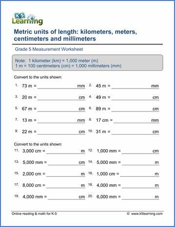 Converting Units Of Measurement Worksheets or Grade 5 Math Worksheet Measurement Convert Between Units Of