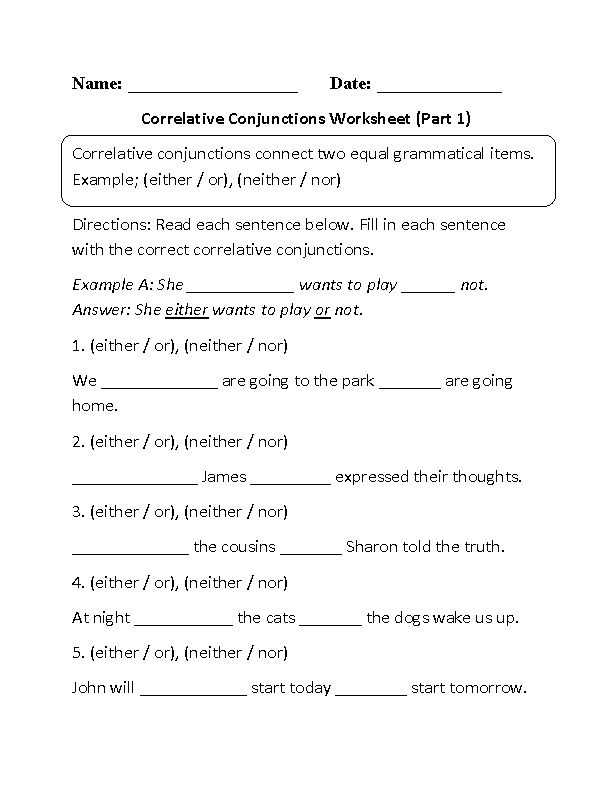 Correlative Conjunctions Worksheets with Answers Along with 10 Best Alphabet Letters Images On Pinterest