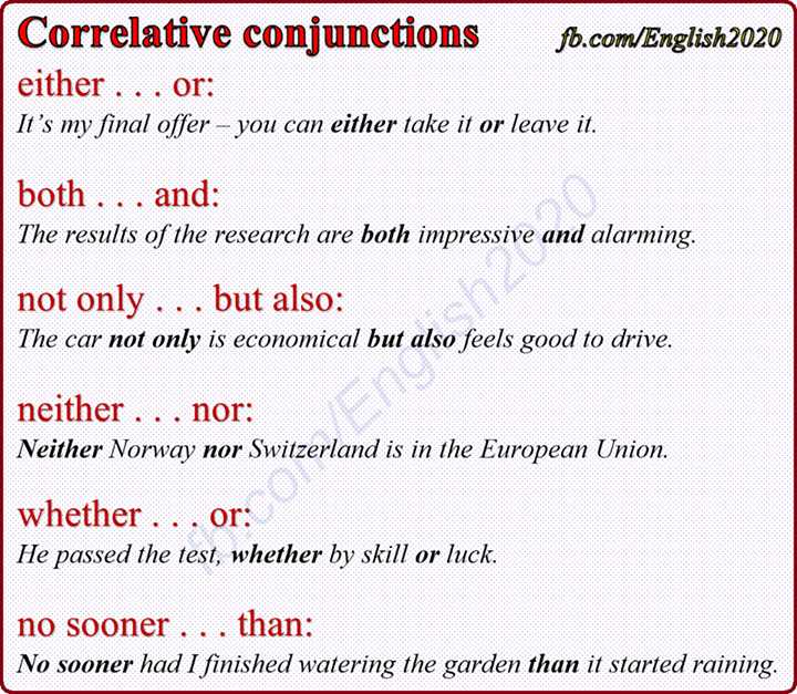 Correlative Conjunctions Worksheets with Answers Also Correlative Conjunctions English Grammar Pinterest