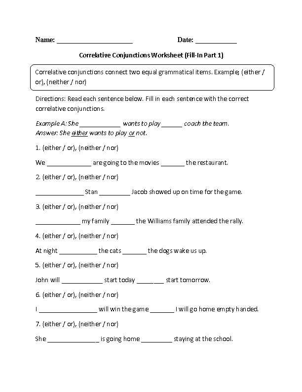 Correlative Conjunctions Worksheets with Answers as Well as 27 Best English Conjunction Images On Pinterest