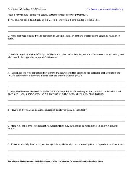 Correlative Conjunctions Worksheets with Answers together with Faulty Parallelism Worksheet Kidz Activities