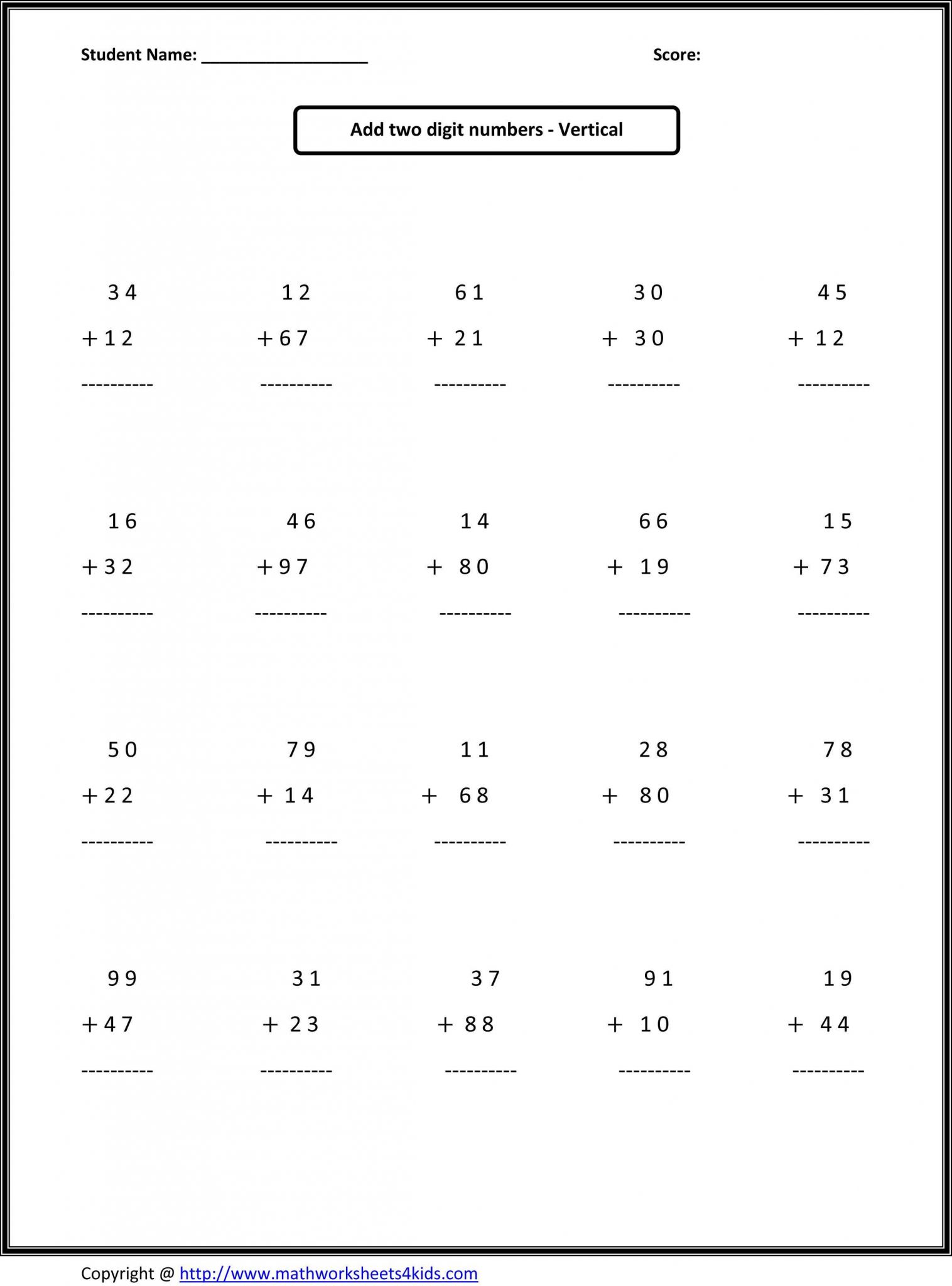 Counting Worksheets for Preschool or Math Worksheets for 2nd Graders
