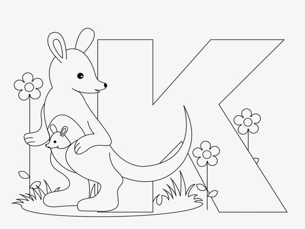 Cut and Paste Alphabet Worksheets or Coloring Pages Kangaroos whobar