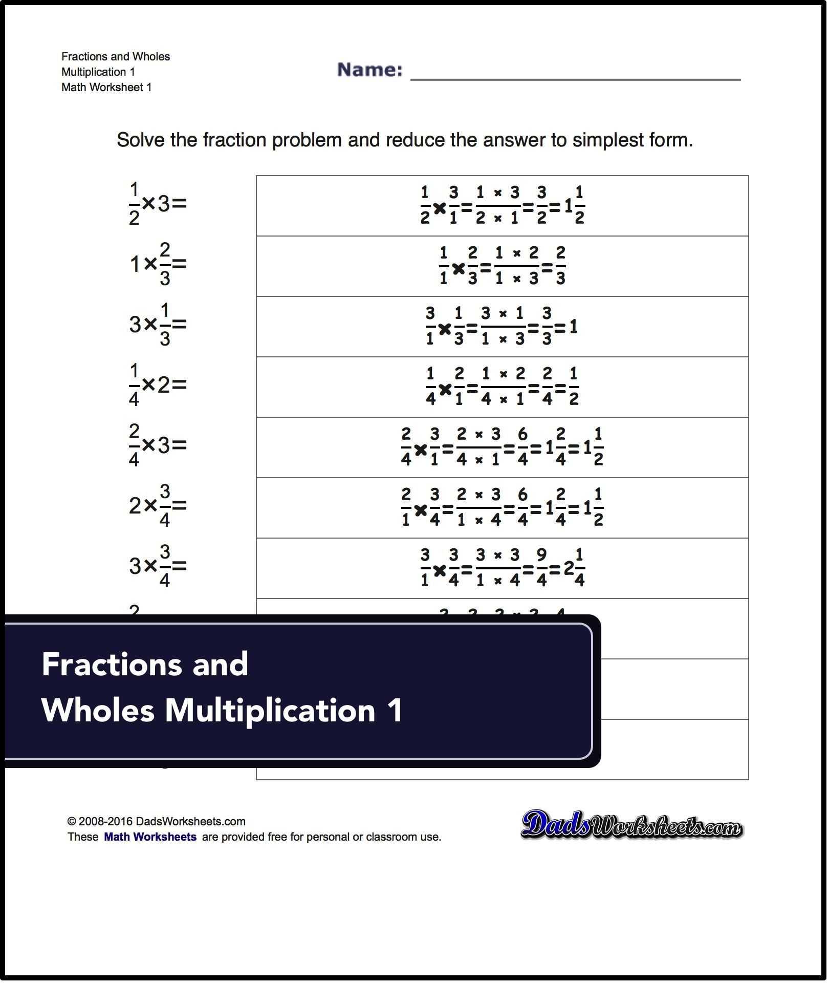 Decimal Multiplication and Division Worksheet or Fractions Worksheets to Do Refrence Basic Multiplying Fractions