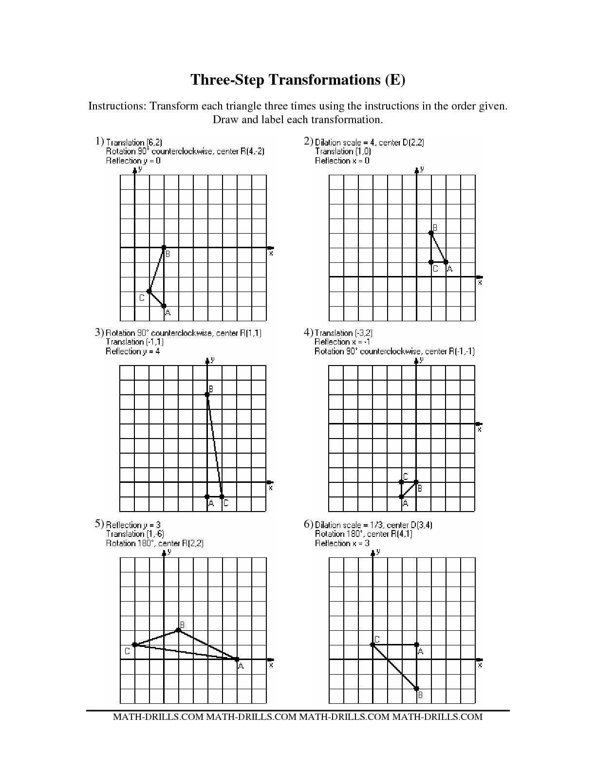 Dilations Worksheet Answers as Well as Dilation Math Worksheets with Answers