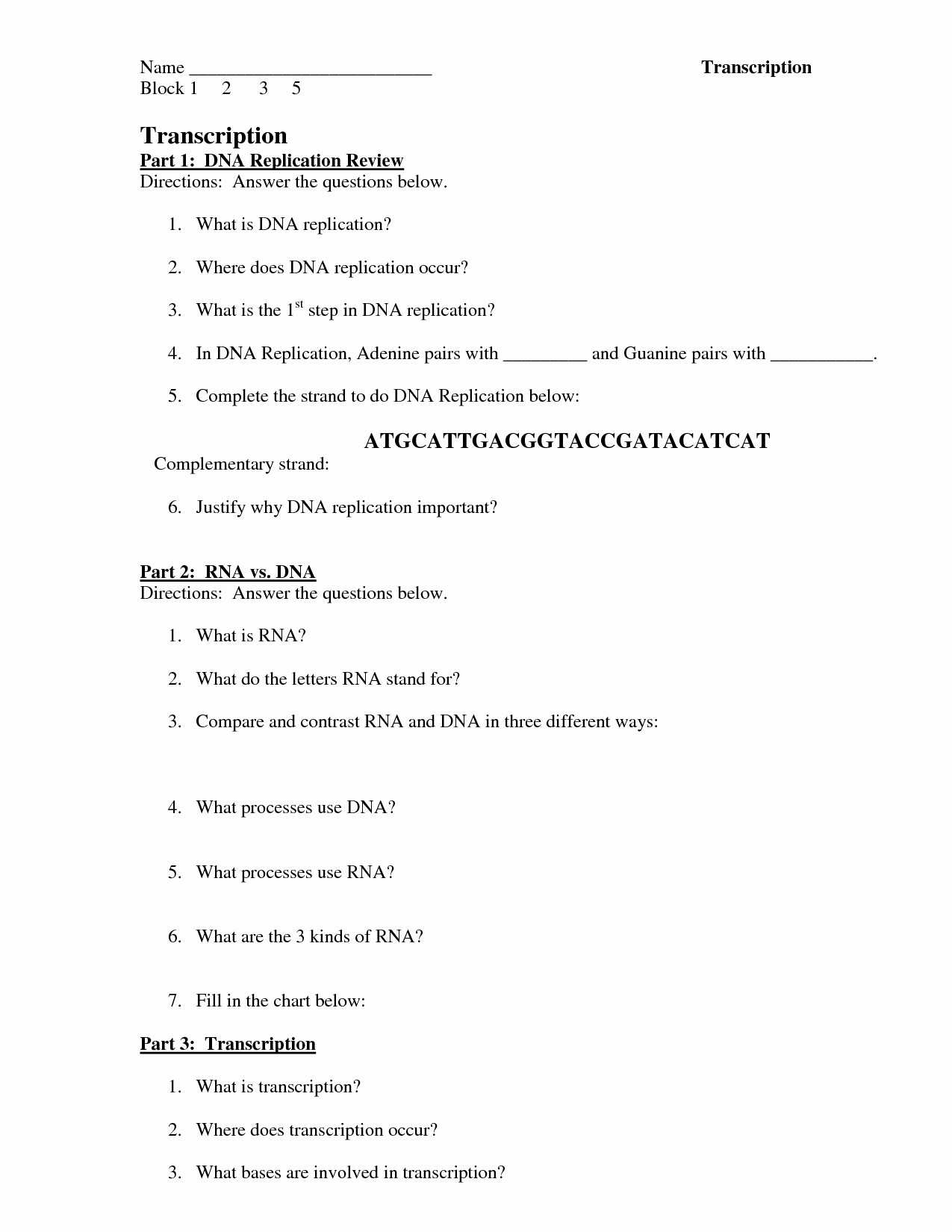 Dna and Protein Synthesis Worksheet Answers together with Protein Synthesis Transcription and Translation Worksheet Image