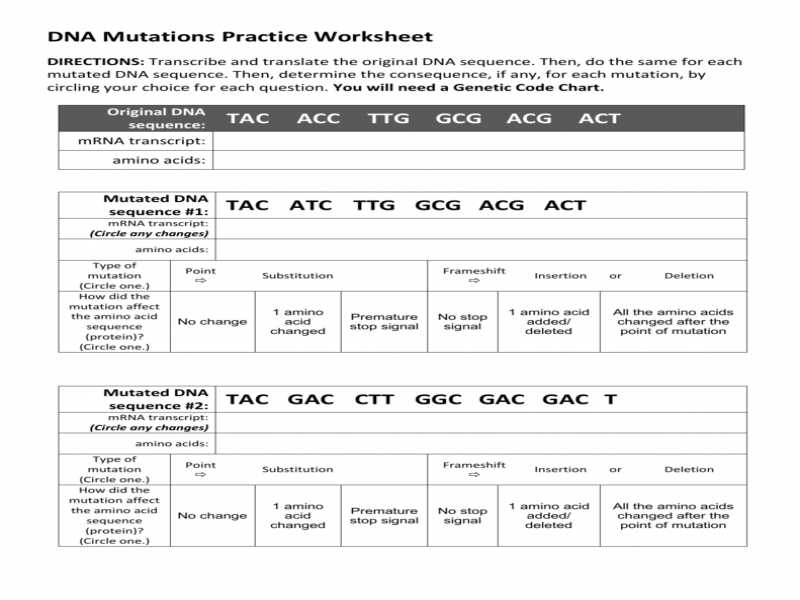 Dna Mutations Worksheet Answer Key as Well as Mutations Worksheet Key Gallery Worksheet Math for Kids