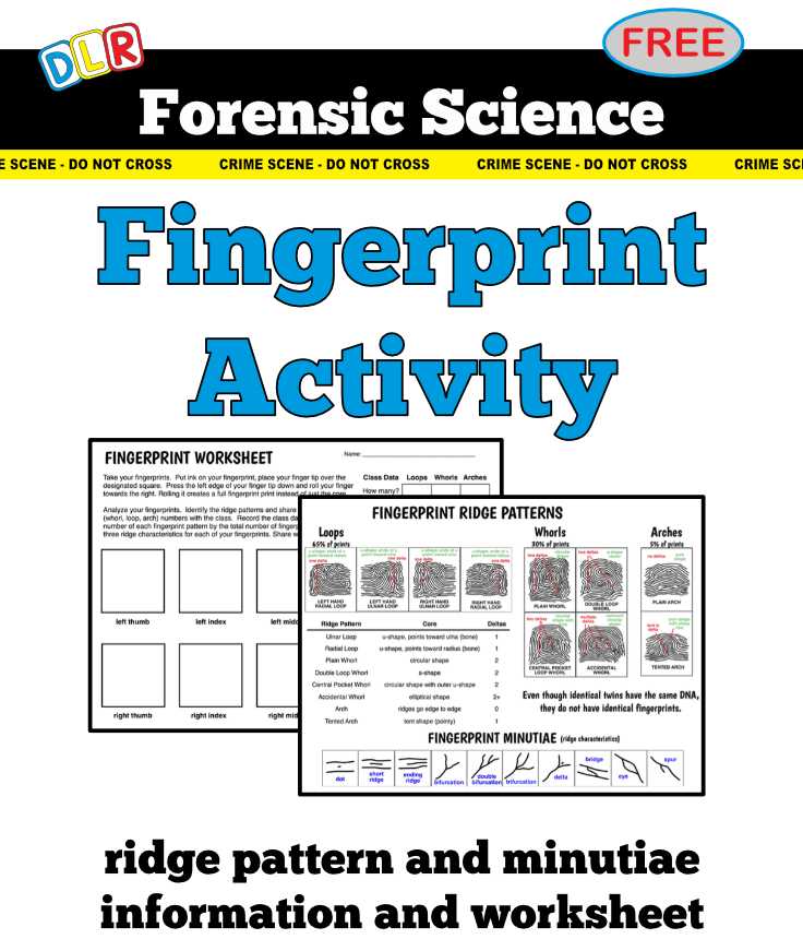 Dna Profiling Worksheet Also Dna Fingerprinting Worksheet forensic Science Fingerprint Activity