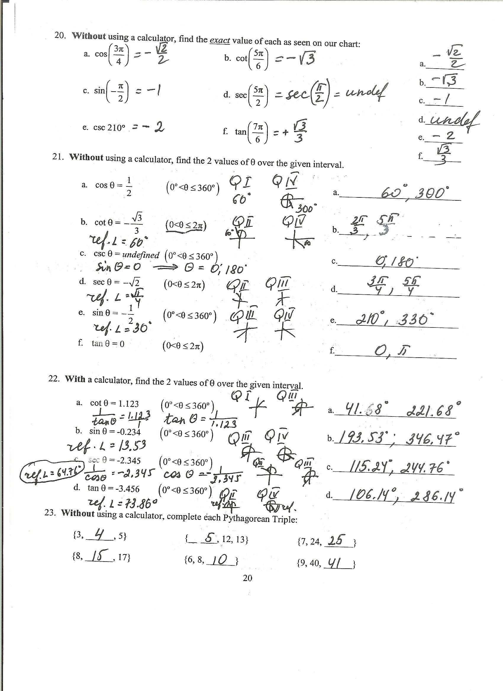 Domain and Range Worksheet 2 Answer Key as Well as Precalculus Honors