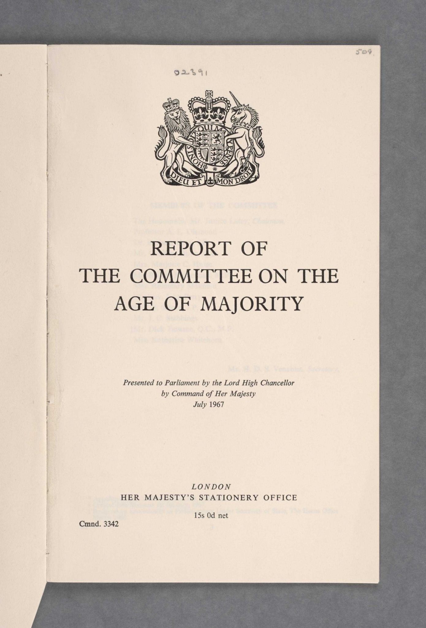 Drug Education Worksheets with Report Of the Mittee On the Age Of Majority Uk Parliament