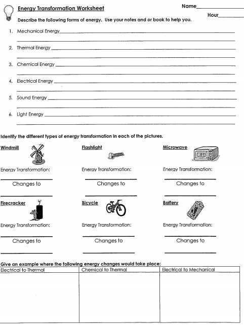Energy Conversion and Conservation Worksheet Answers 5 2 together with Worksheet Energy Conversions Kidz Activities