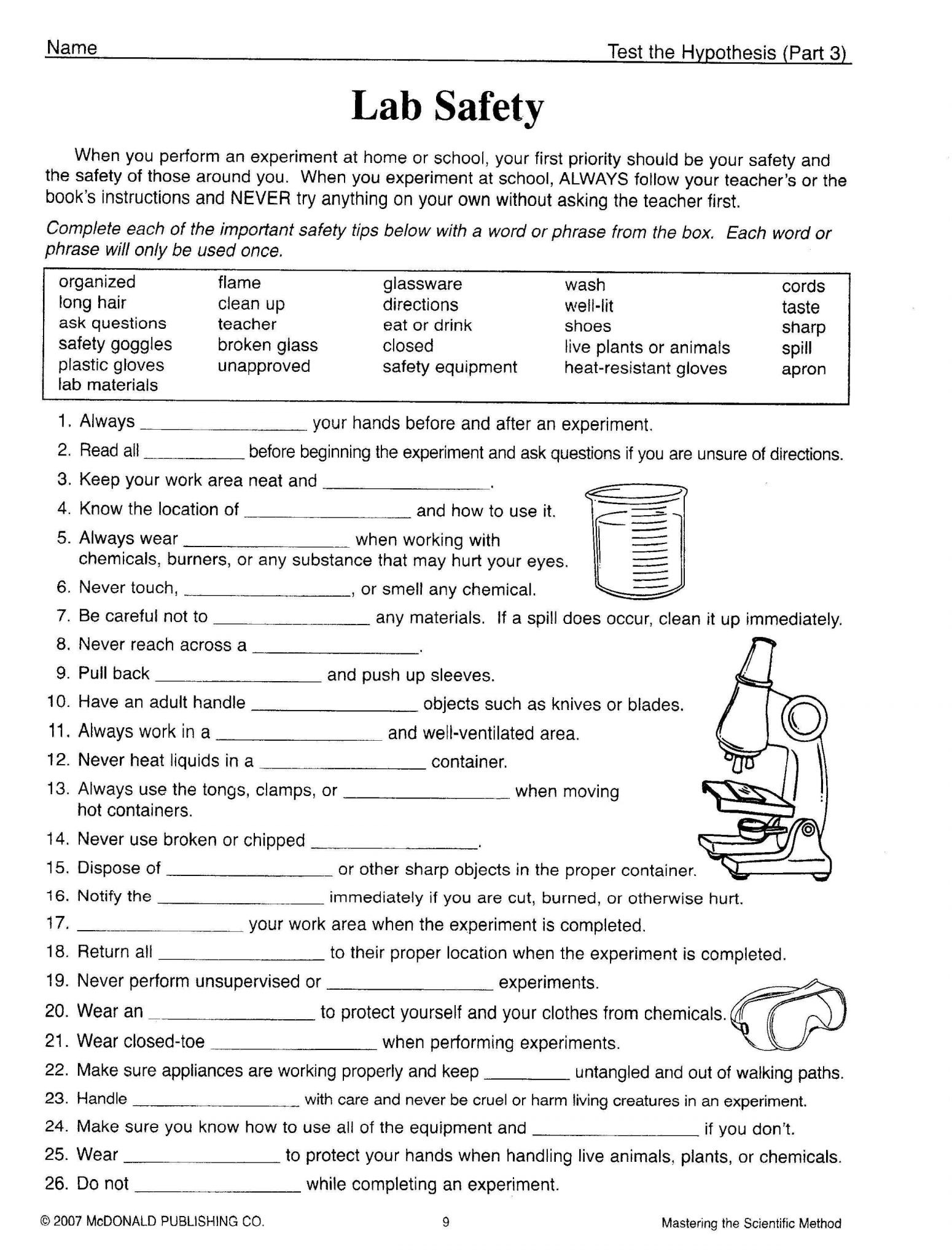 Experimental Design Worksheet Scientific Method and Free Middle School Science Worksheets 7rd Grade Free
