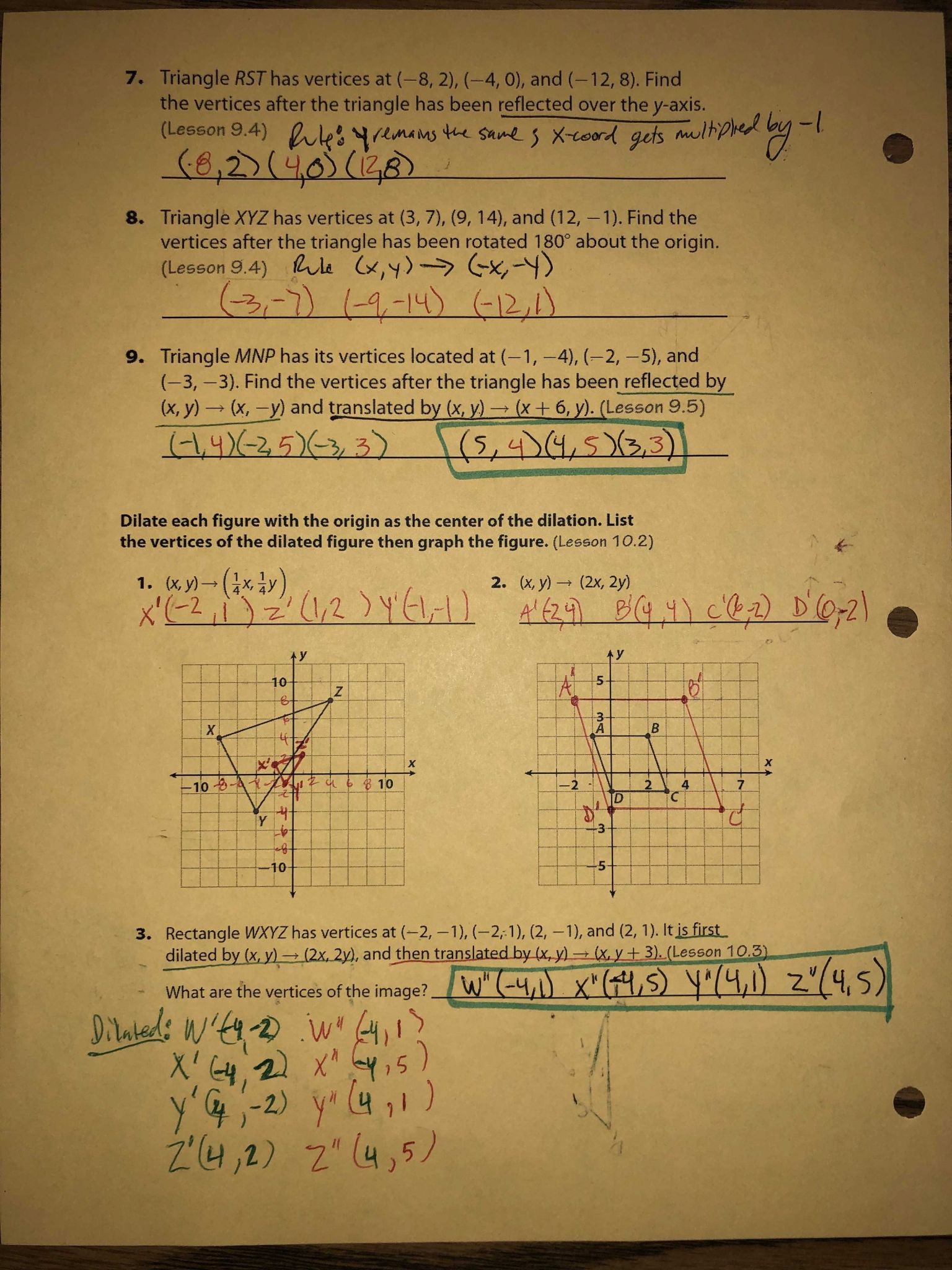 Extended Algebra 1 Functions Worksheet 4 Answers Along with Adams Middle School