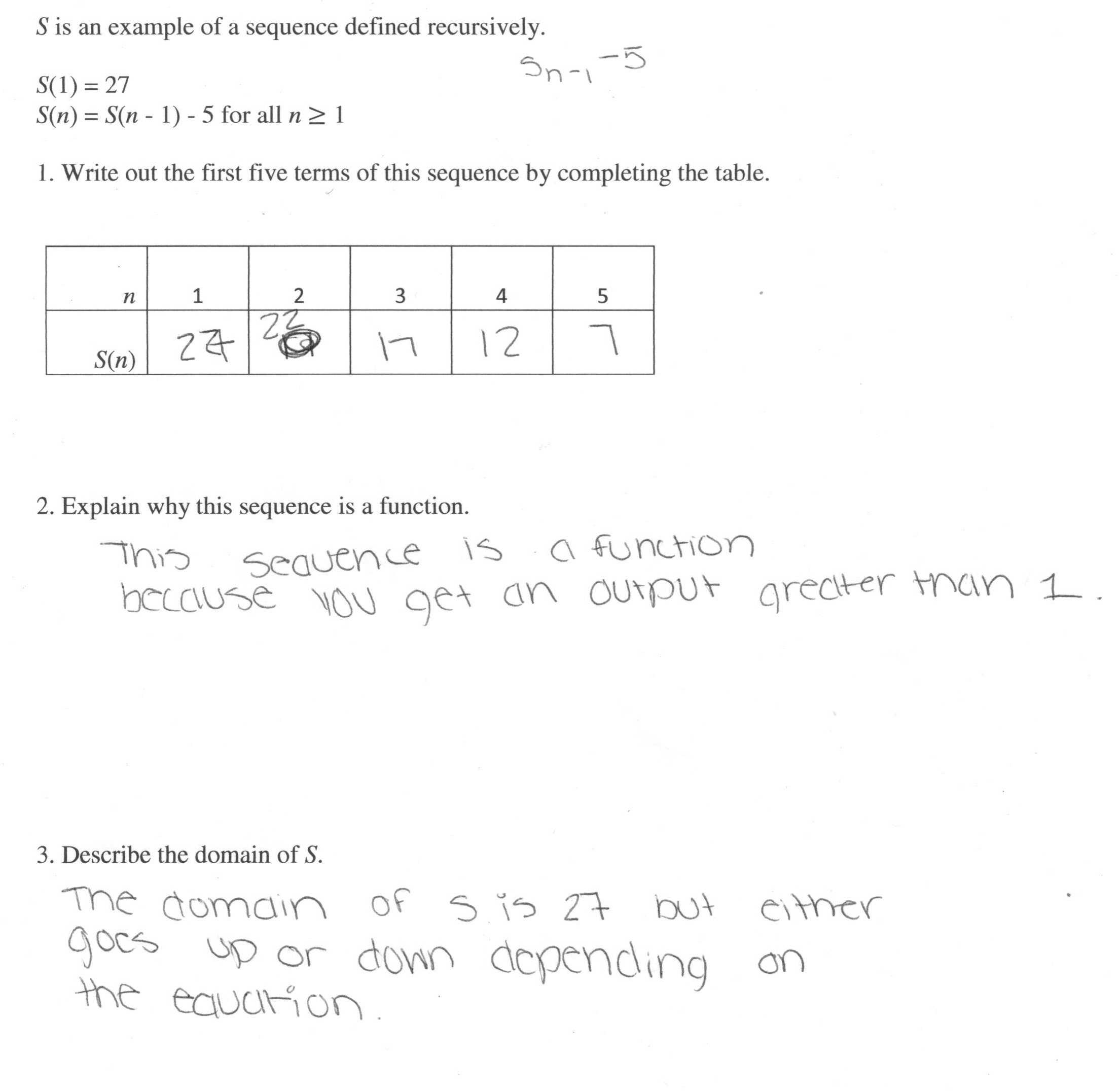 Extended Algebra 1 Functions Worksheet 4 Answers as Well as Recursive Patterns Worksheet Math Worksheets How to Do Nth Term
