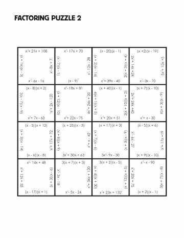 Factoring Fun Worksheet together with Factoring Puzzle Worksheet the Best Worksheets Image Collection