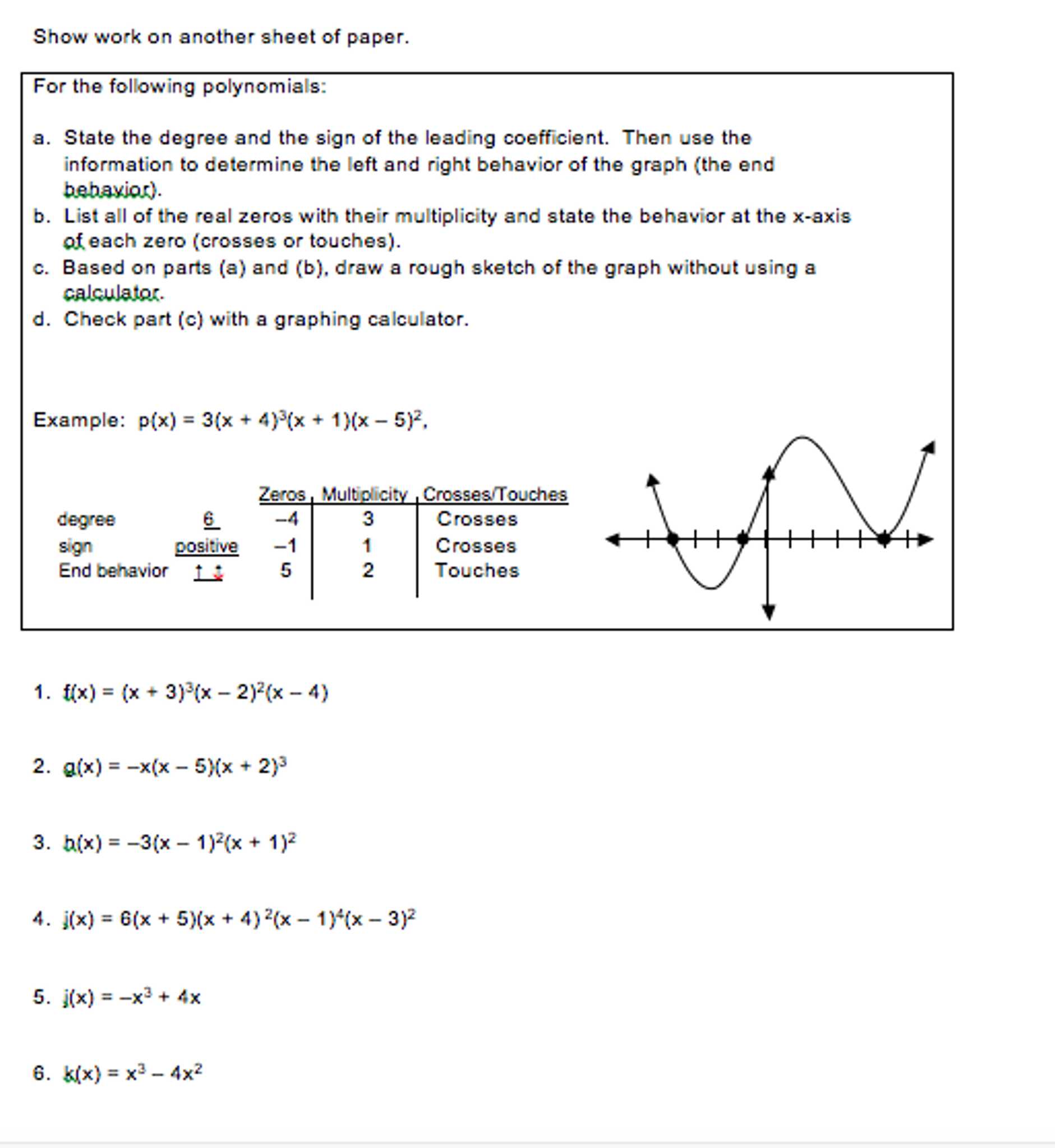 Factoring Polynomials Finding Zeros Of Polynomials Worksheet Answers or Algebra Archive November 01 2016
