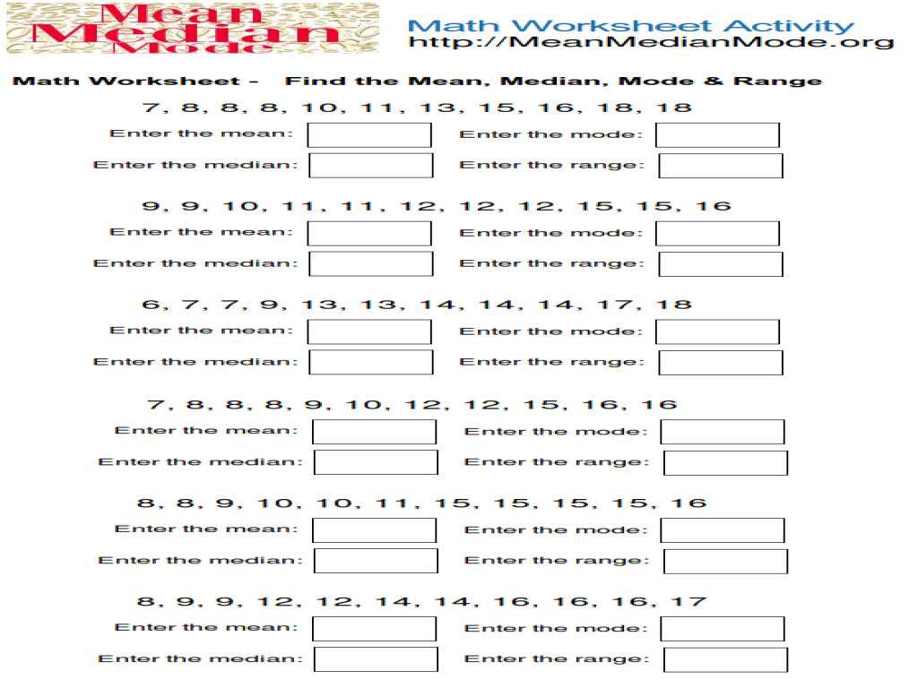 Factoring Trinomials Worksheet together with Mean and Median Worksheet Choice Image Worksheet for Kids