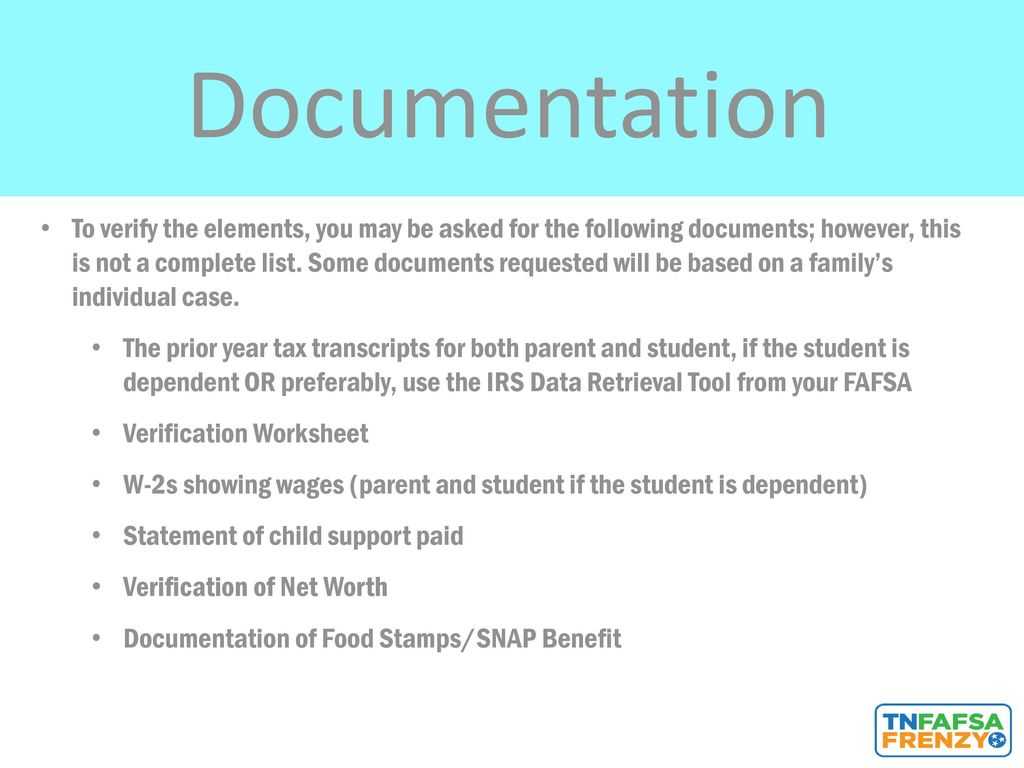 Fafsa Verification Worksheet and Fafsa Available October 1 Ppt