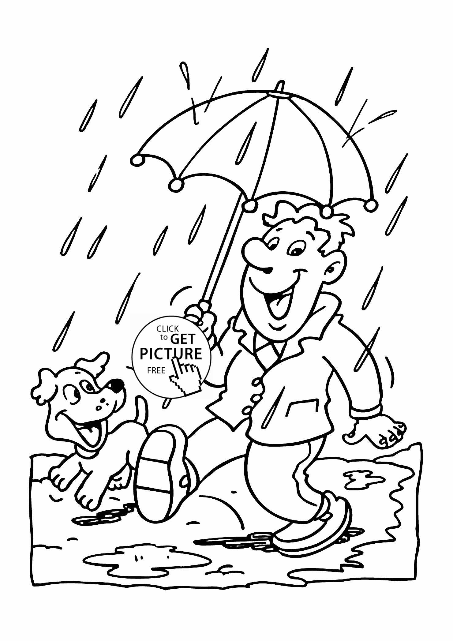Fall Worksheets for Kindergarten and Fall Rain Coloring Pages for Kids Seasons Printables Free Wuppsy
