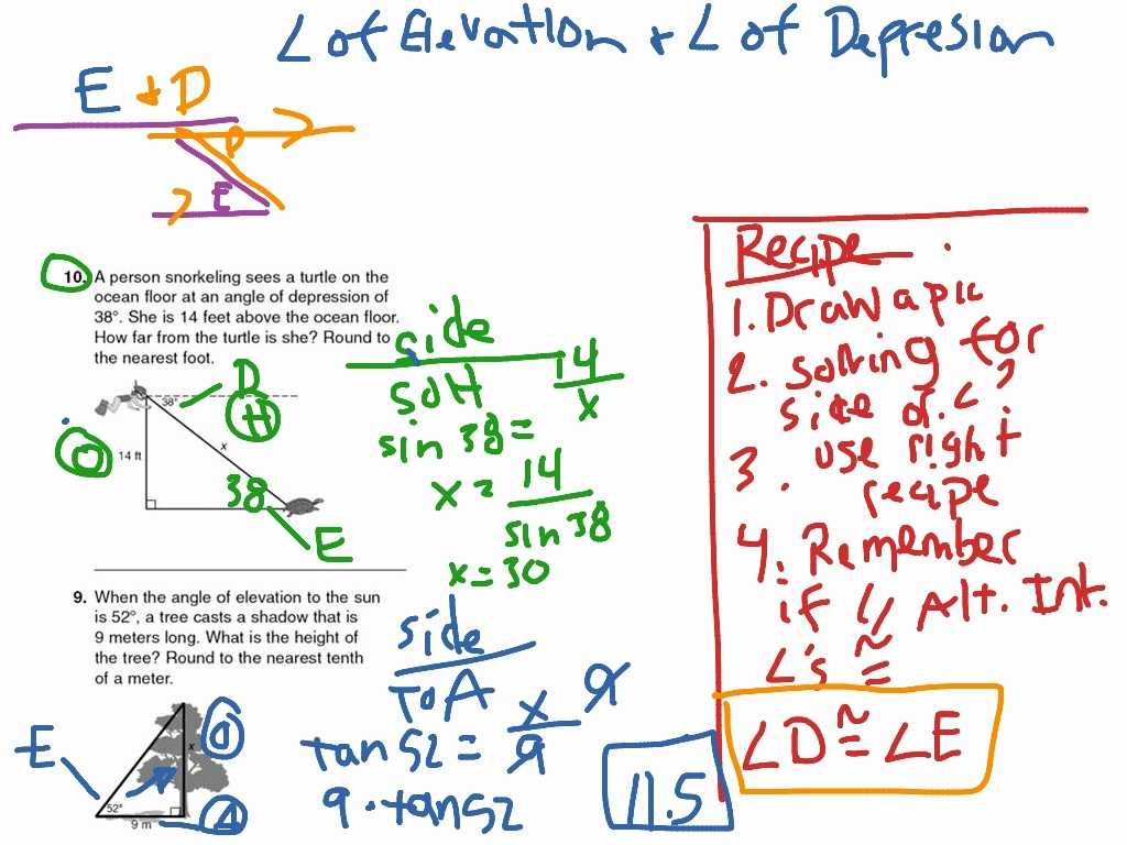 Find the Slope Worksheet Answers or Angle Elevation and Depression Worksheet with Answers S
