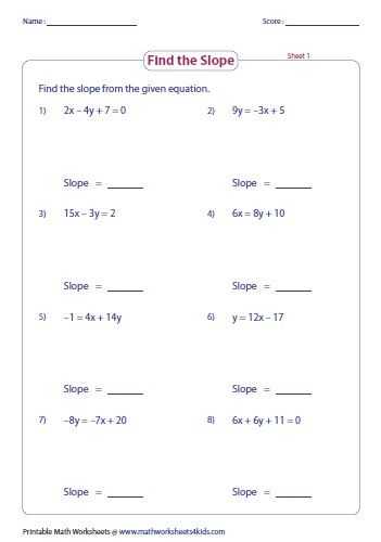 Finding X and Y Intercepts Worksheet Along with Slope Intercept form Worksheet Answer Key Kidz Activities