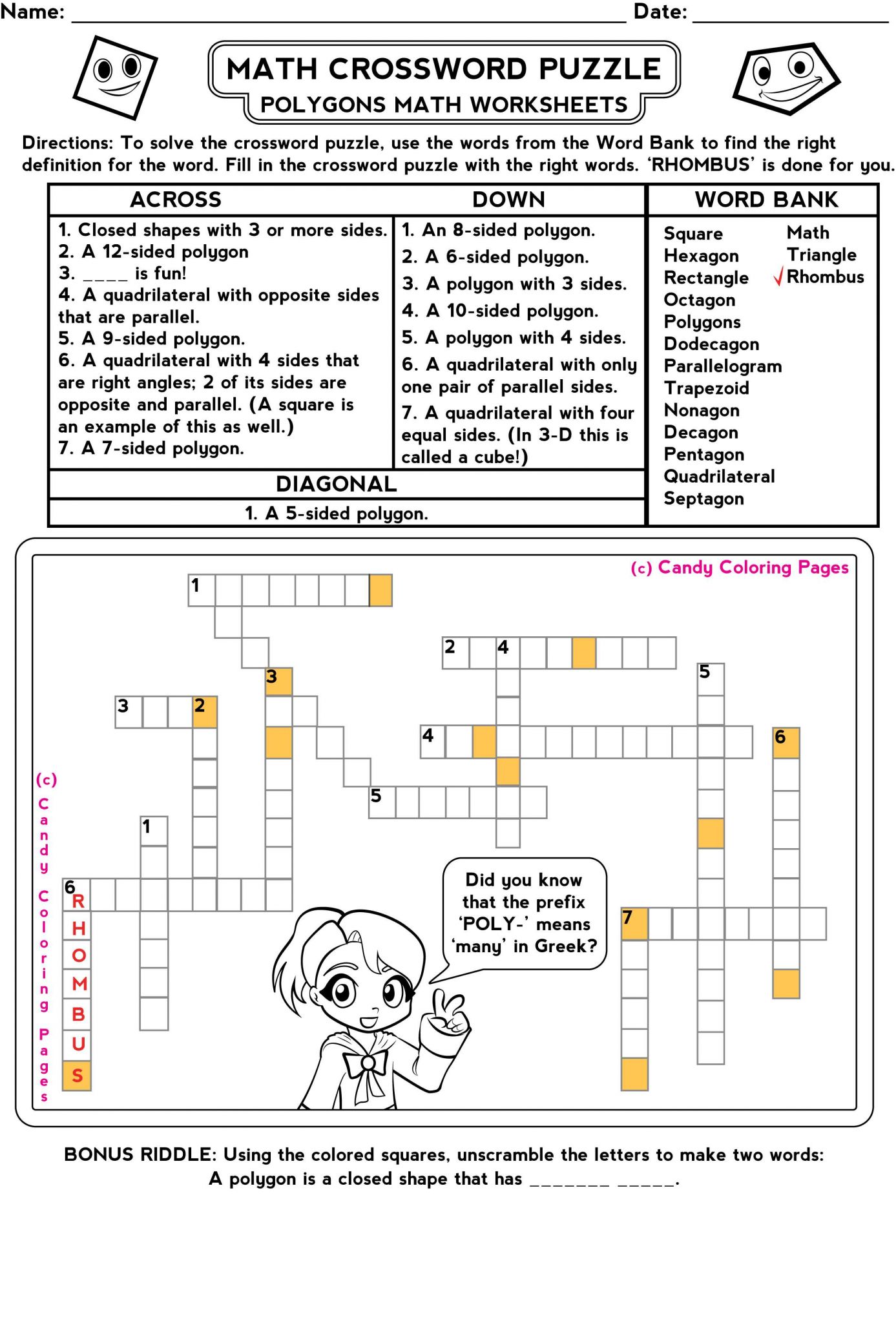 Following Directions Worksheet Middle School or Math Word Crossword Puzzles the Best Worksheets Image Collection