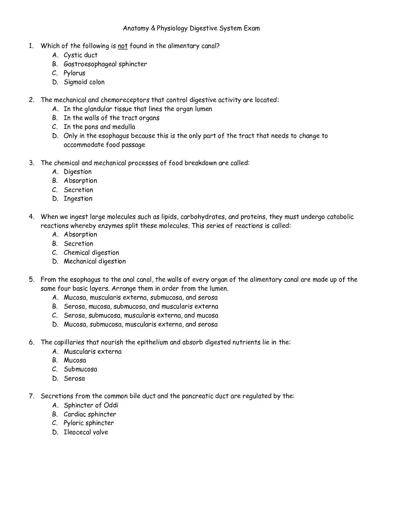 Food Inc Worksheet Answer Key Also Wunderbar Human Anatomy and Physiology Exam Questions Fotos