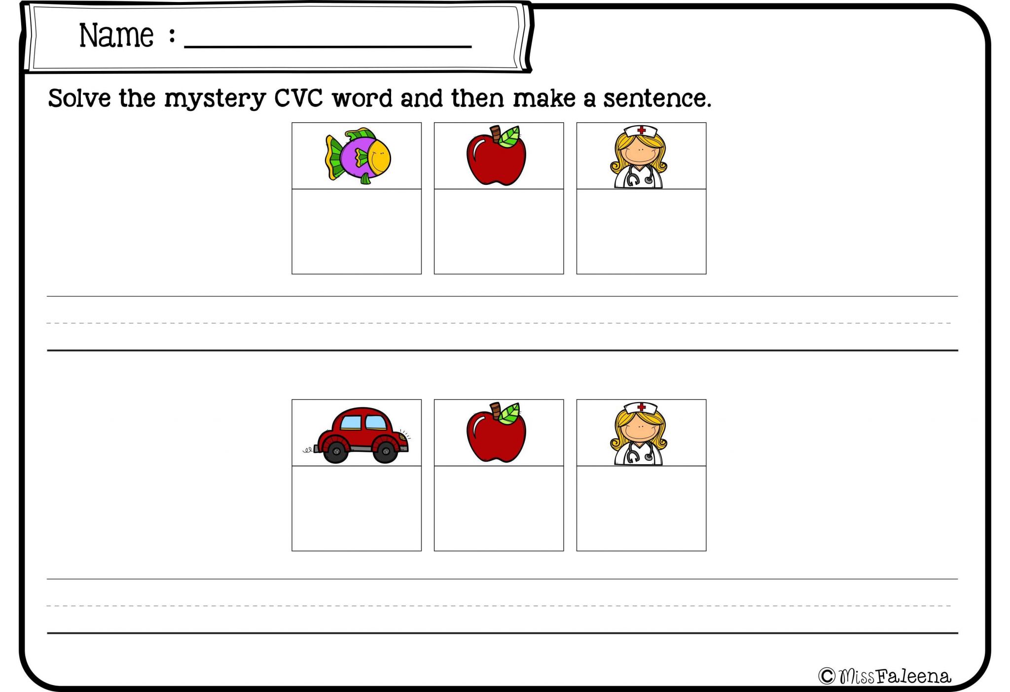 Fragments and Run On Sentences Worksheet Also Free Mystery Cvc Word Will Help Children to Read Build and Write