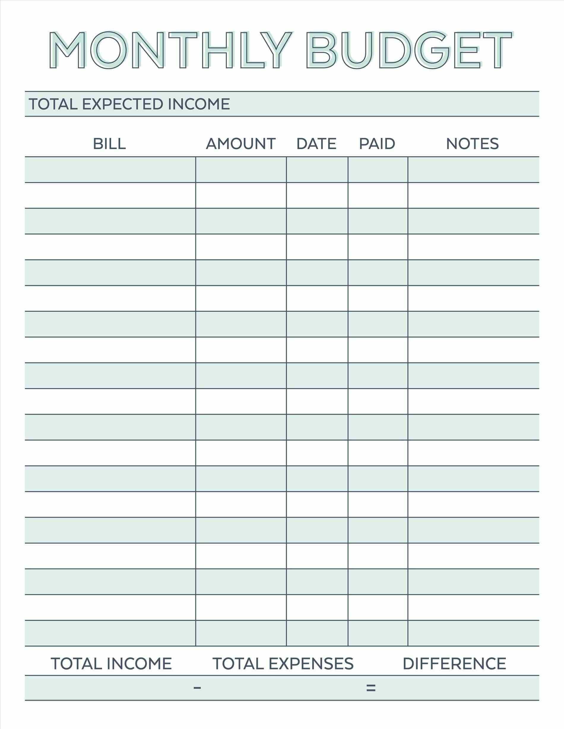 Free Budget Worksheet Excel Along with Free Printable Monthly Bud Planner Worksheet Ozilmanoof
