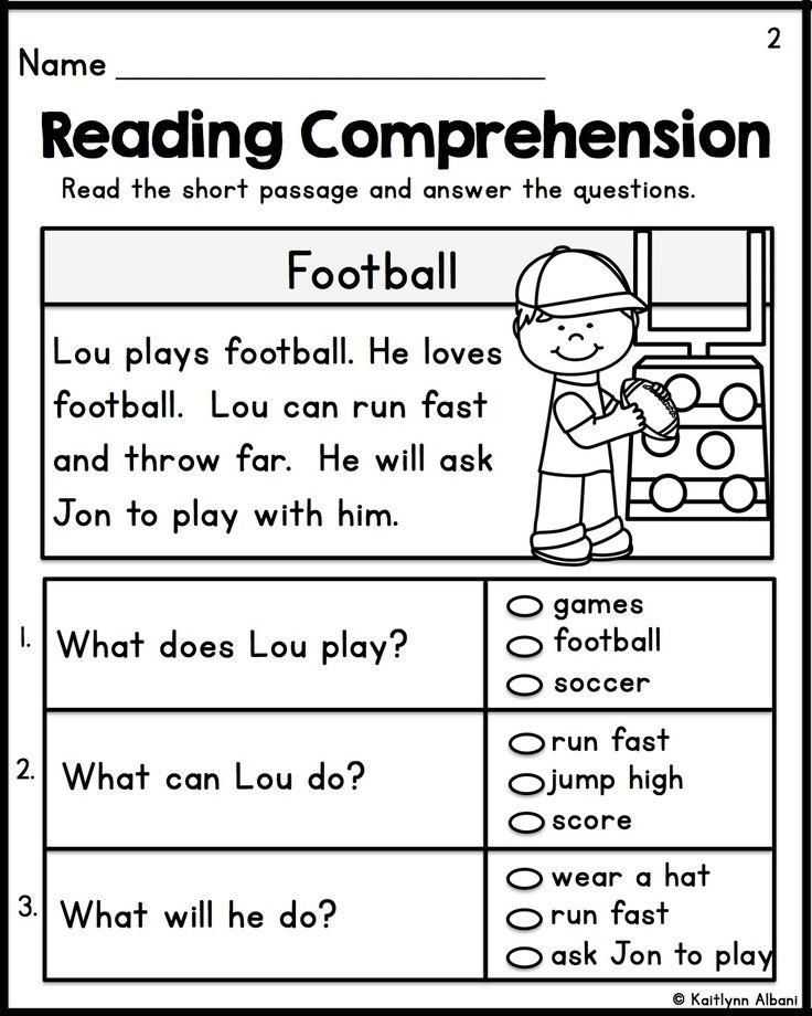 Free First Grade Reading Worksheets Also Prehension Worksheets for Kindergarten Free