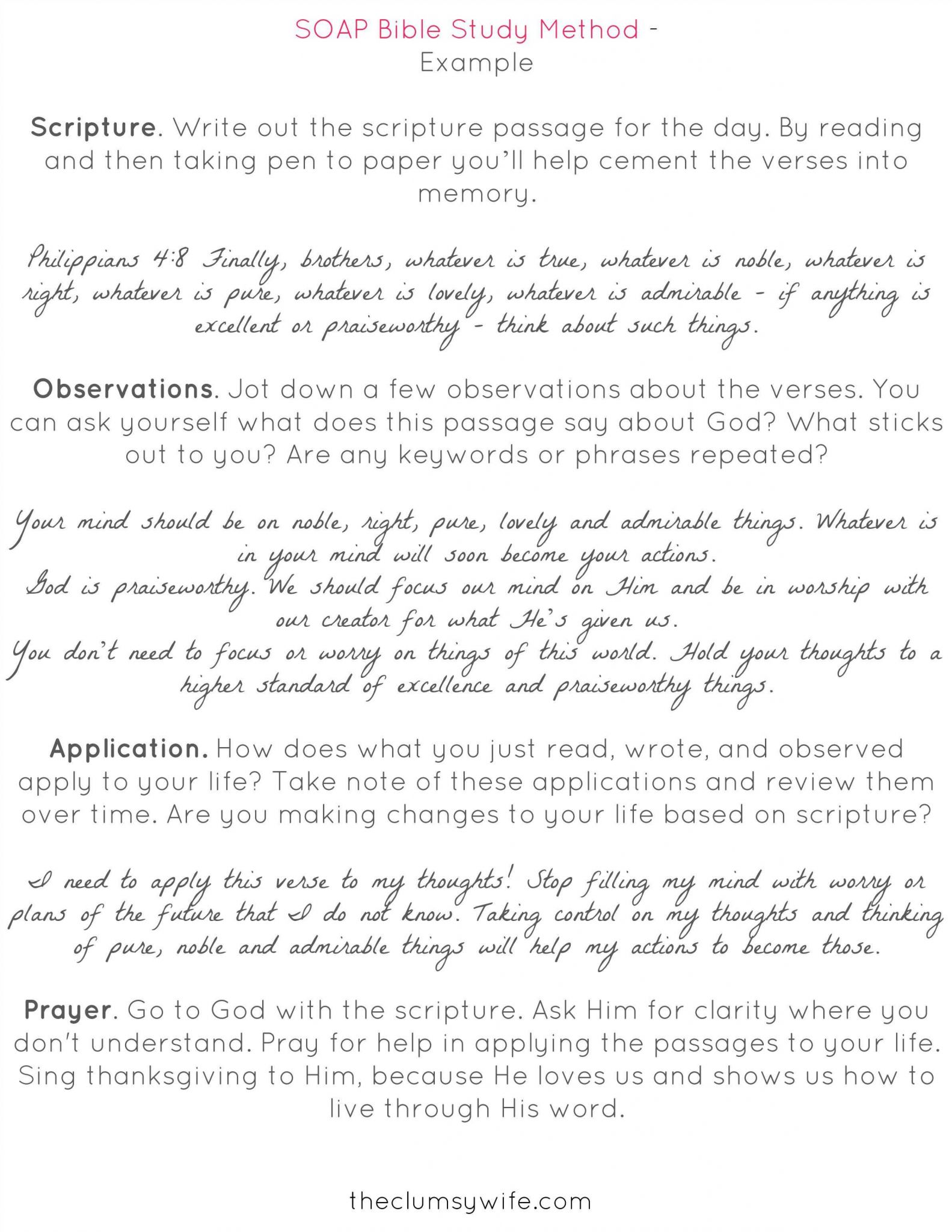 Free Inductive Bible Study Worksheets with soap Bible Study Method …