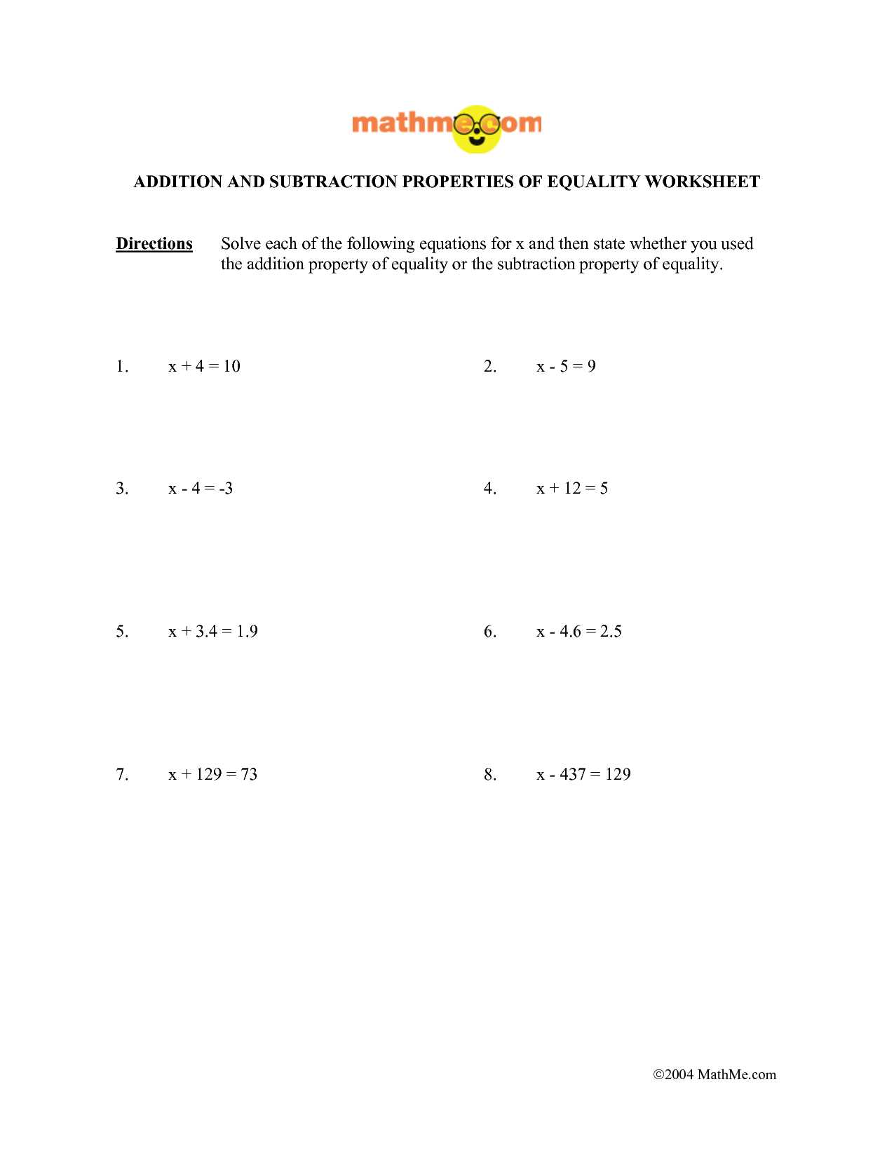 Free Printable 7th Grade Math Worksheets with Math Worksheets Mutative Propertytion associative Properties