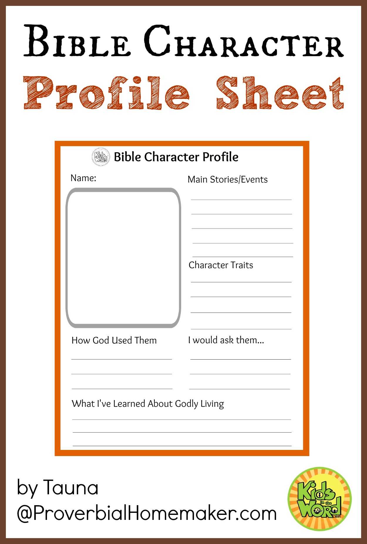 Free Printable Bible Study Worksheets Also Unbelievable Kids Bible Study Worksheets Character Profile Sheet